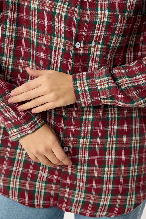 Рубашка женская в клетку