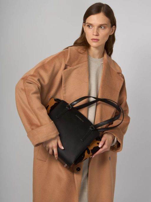 Сумка ELEGANZZA Z9266-8675 black/camel  фото 12