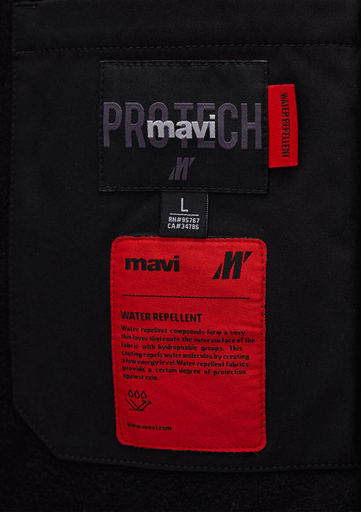 Dik Yaka Siyah Ceket - Mavi фото 10