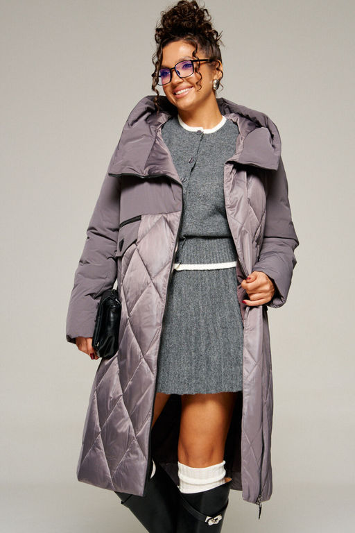 Пальто Beautiful Free 8023 дымчато-лиловый