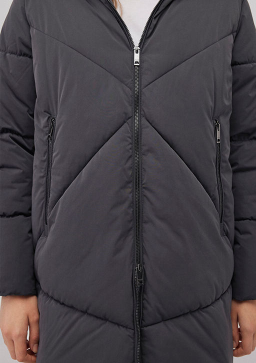 Kapusonlu Antrasit Sisme Mont - Mavi фото 6