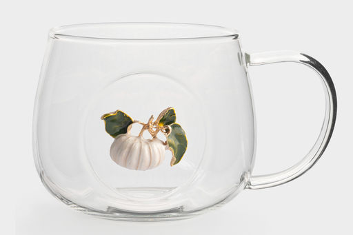 Кружка, 500 мл, стекло Б/металл, Тыква, Light pumpkin - Anna lafarg фото 6