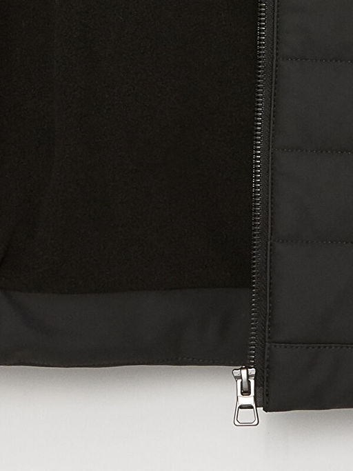 Dik Yaka Erkek ?ocuk Deri G?r?n?ml? Mont - Waikiki фото 3