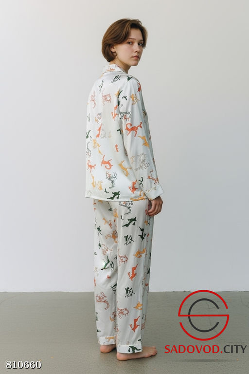 Пижама шёлковая брюки и рубашка - Bruno фото 2