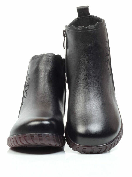 01-5507 BLACK Ботинки демисезонные (натуральная кожа, байка) - No name фото 14