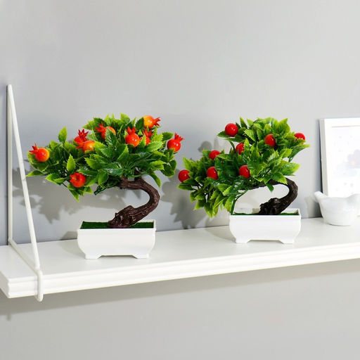 Бонсай искусственный в горшке «Деревце плодовое», 10×18 см