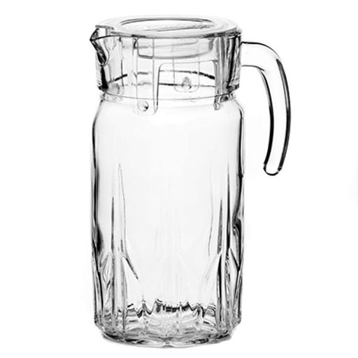 "Карат (Karat)" Кувшин стеклянный 1,5л, д11см, h23,5см, пластмассовая крышка, Pasabahce (Россия)
