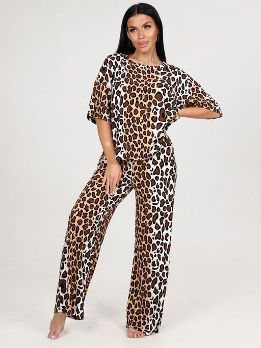 02 ЖЕНСКИЙ КОСТЮМ (брюки) (Бежевый/жираф) - А-дина фото 3