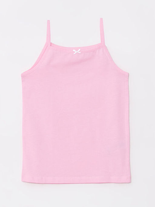 Kare Yaka Ask?l? Pamuklu K?z ?ocuk Atlet 2li - Waikiki фото 3