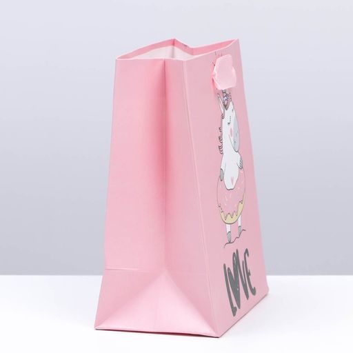 Цена за 12 шт. Пакет подарочный, упаковка, «Любовь единорога», 14 х 11 х 6,5 см