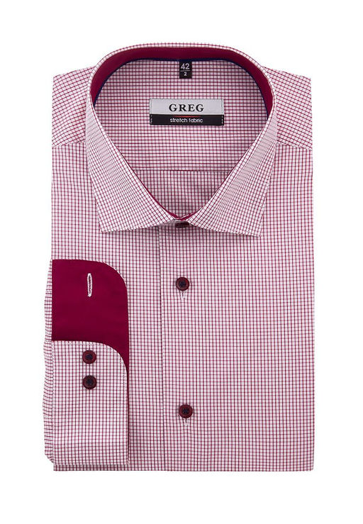 Сорочка мужская длинный рукав GREG 164/137/0142/Z/1p STRETCH_GB  фото 2