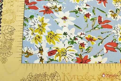 Плательная вискоза Июльские краски цв.винтажно-голубой, ш.1.47м, вискоза-100%, 135гр/м.кв - Купава фото 3