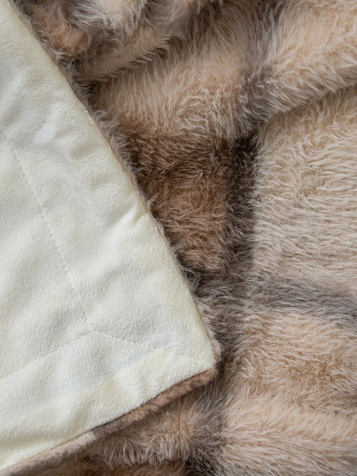 Плед меховой 150x200 бежевый - Denastia фото 4