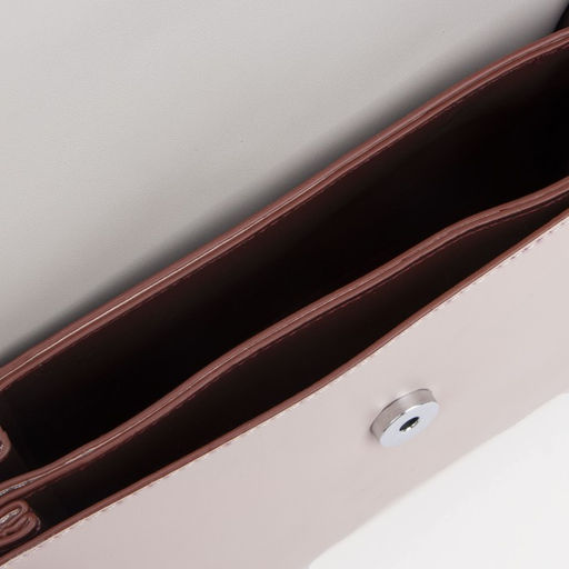 Сумка-мессенджер на клапане, наружный карман, цвет пудра - Simaland фото 3