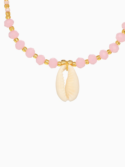 Браслет «Лила», длина 16 см, розовый, золотистый