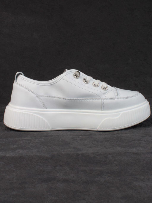 05-SD8-1D WHITE Кроссовки женские (натуральная кожа) - Фабричный китай фото 11