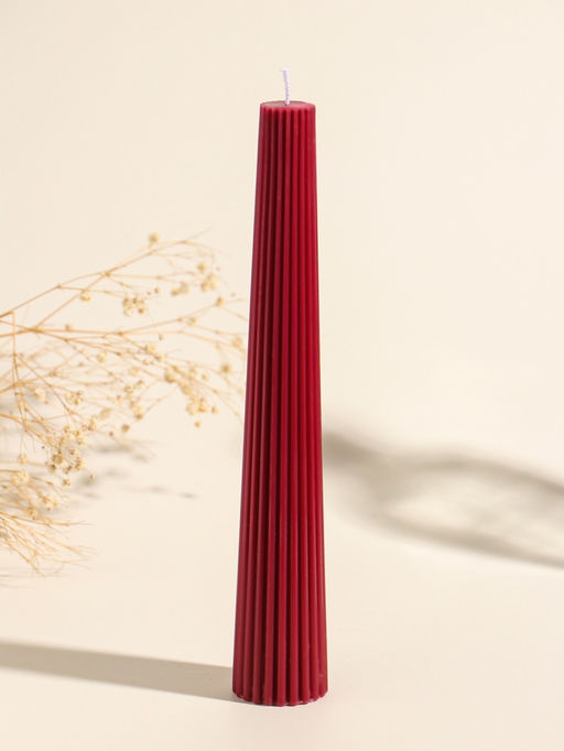 Набор свечей, 3.5х23 см, 2 шт "Башня" кармин 4х9,5х25 см