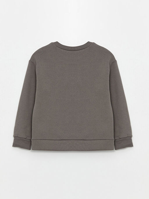 Bisiklet Yaka K?z ?ocuk Kal?n Sweatshirt