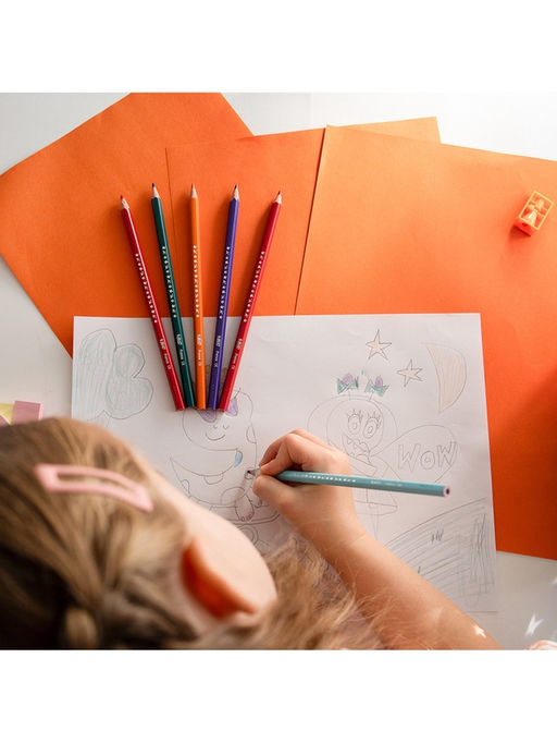 Карандаши цветные 18 цветов, детские, шестигранные, BIC Kids Tropicolors, пластиковые, ударопрочный грифель 3.2 мм