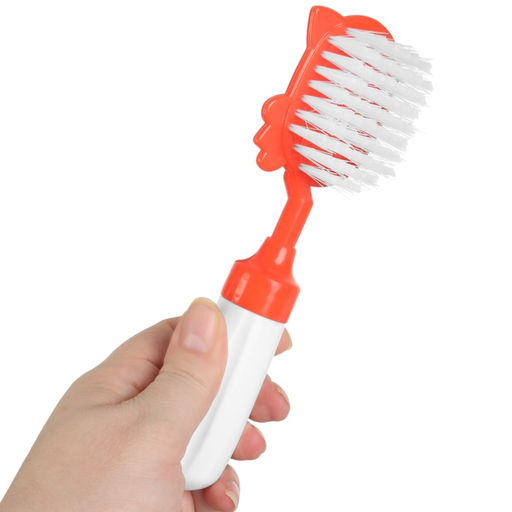 Расчёска детская, щётка для волос в наборе с погремушкой «Мяу», МИКС