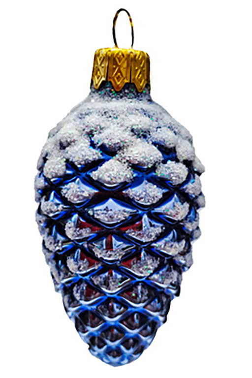 (цена за 3 шт) Елочное украшение Шишка в снегу Ф2-90/41 - Коломеев фото 2