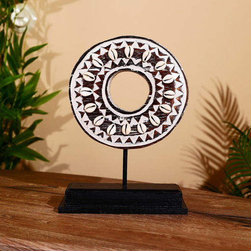 Декор «Кольцо», на подставке, 22×9×31 см, албезия