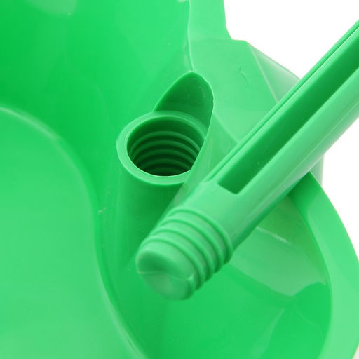 Совок для мусора Альтернатива, с черенком, пластик, 28×25×71 см, МИКС