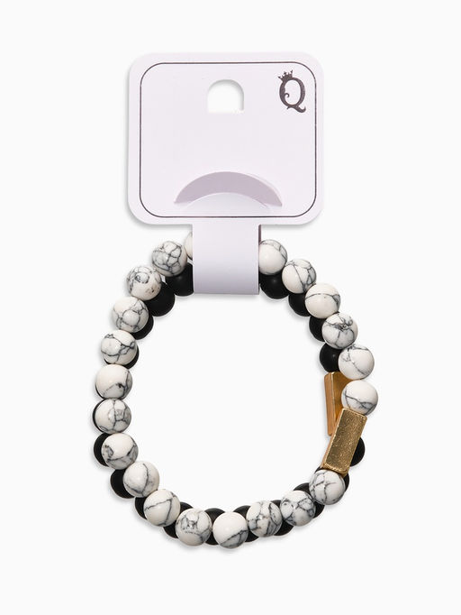 Браслеты парные «Неразлучники» сердце с бусинами, чёрно-белые, шар №8, d=6.5 см