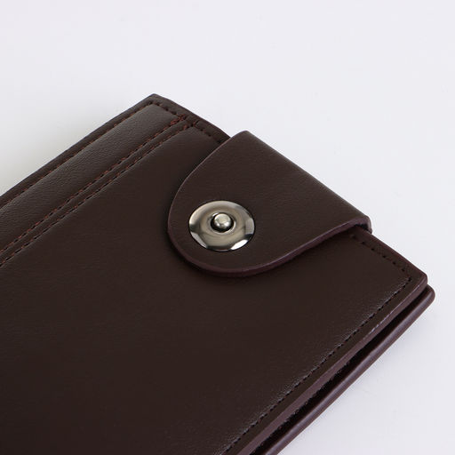 Портмоне мужское на магните, коричневое