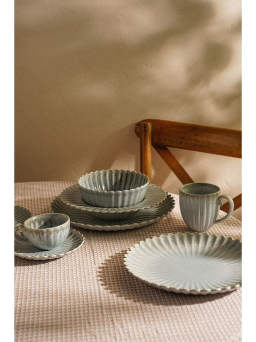 Блюдо SL Home «Эхо Крита», d=25.5 см, фарфор, голубое