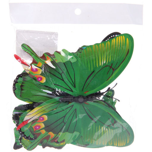 Набор для декора "Волшебные бабочки" 12 шт, Зеленый