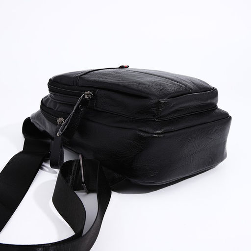 Сумка слинг мужская, искусственная кожа, цвет чёрный - Simaland фото 5