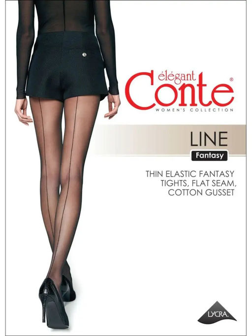 Колготки фантазийные CONTE Колготки Fantasy c имитацией шва LINE nero - Conte elegant фото 8