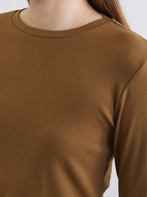 Bisiklet Yaka Modal Kar???ml? Kad?n Body