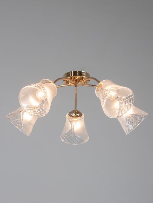 Люстра 12276/5FGD, 5×40 Вт, E27, 64×18×23 см, золото