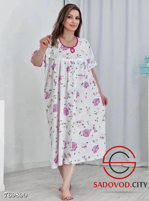 Ночнушка женская в цветочек - Bruno фото 5