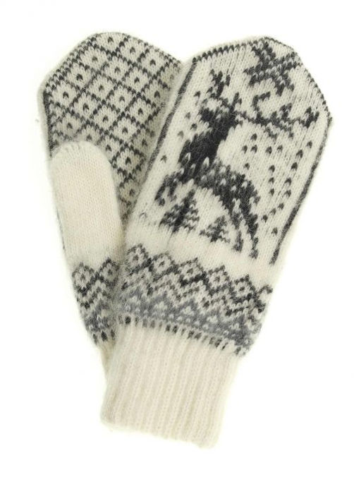 Варежки женские "Олень и узор" ПП 3235-3