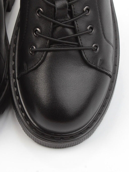 03-DHL153-1 BLACK Полуботинки женские (натуральная кожа)