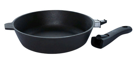 Сковорода литая чугунная 260*60 со съемной бакелитовой ручкой с6060