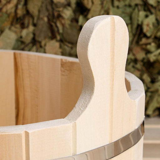 Шайка - таз для бани и сауны, 15 л, 47×34×28 см, нержавеющий обруч, «Добропаровъ»