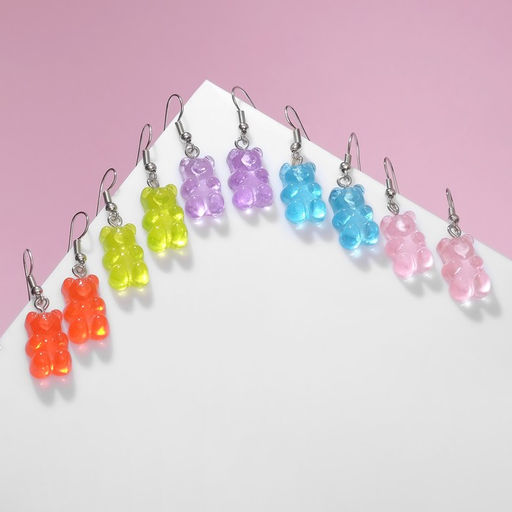 Серьги ассорти Вкусняшка мишки, цвет МИКС - Queen fair фото 2