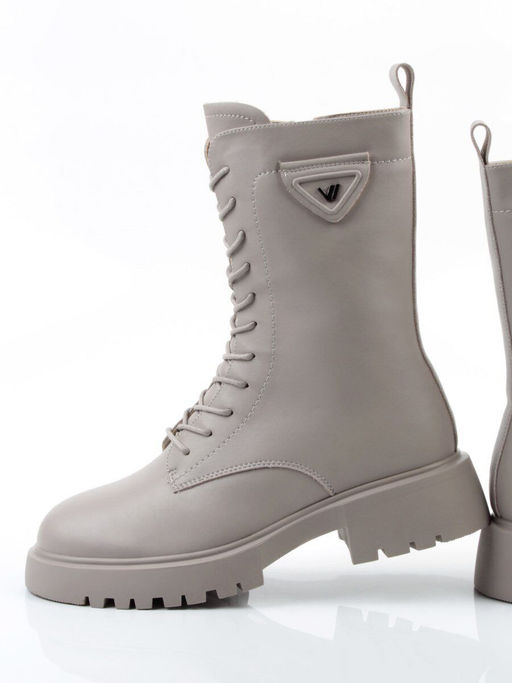 04-PAM366-3Z GRAY Ботинки зимние женские (натуральная кожа, 100% шерсть)