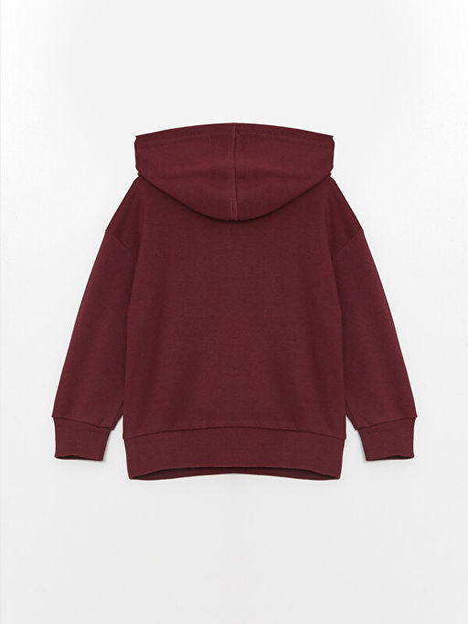 Kap??onlu Bask?l? Uzun Kollu K?z ?ocuk Sweatshirt - Waikiki фото 2