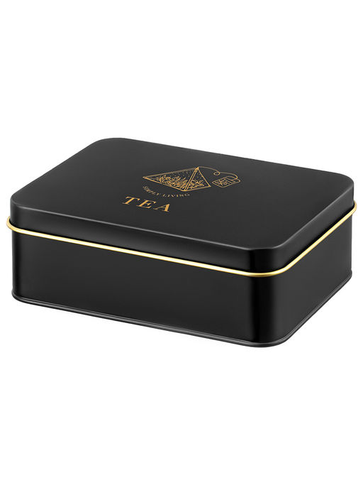 Органайзер для чайных пакетиков 22*16*7,5 см "TEA" с крышкой, черный, металл