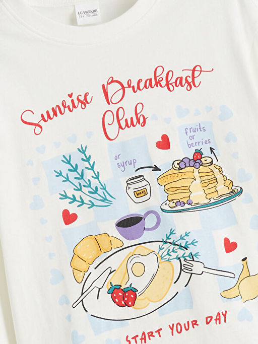 Bisiklet Yaka K?z ?ocuk Pijama Tak?m?