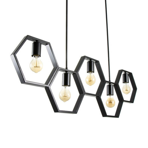 Светильник BayerLux «Соты» 5хE27 40 Вт черный 100×4×100 см