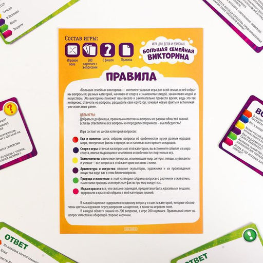 Настольная подарочная игра Большая семейная викторина - Лас играс фото 6