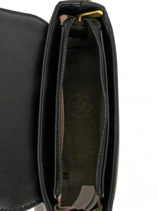 Сумка женская искусственная кожа DJ-CM 6961A-BLACK, 1отд, плечевой ремень, черный SALE 262218 - Adelia фото 8