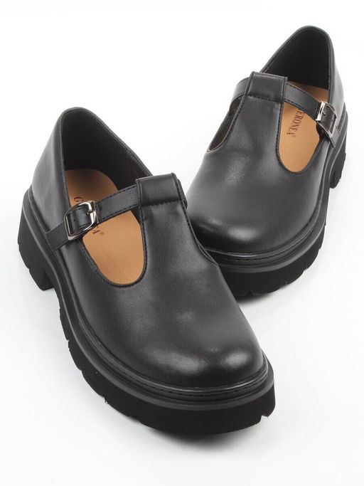 06-DLG02-1 BLACK Туфли женские (натуральная кожа)