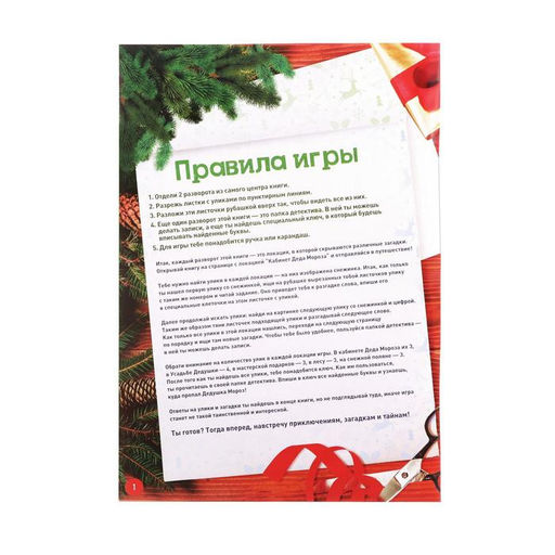 Цена за 5 шт. Квест-книга игра «В поисках Деда Мороза», 22 страницы